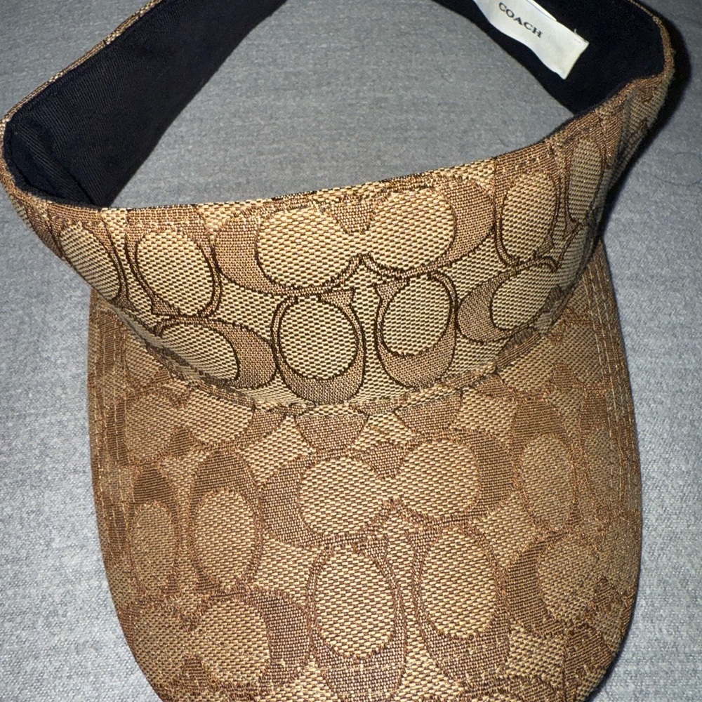 Coach Signature Tan Visor